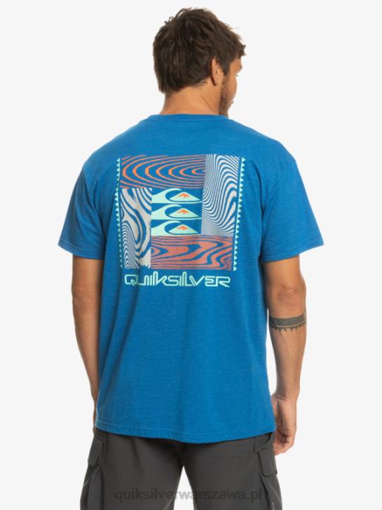 mężczyźni Quiksilver koszulka z wypaczonymi wzorami 4DBV1015 nurkowanie w kolorze niebieskim