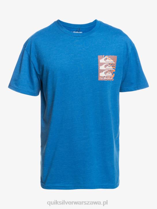 mężczyźni Quiksilver koszulka z wypaczonymi wzorami 4DBV1015 nurkowanie w kolorze niebieskim
