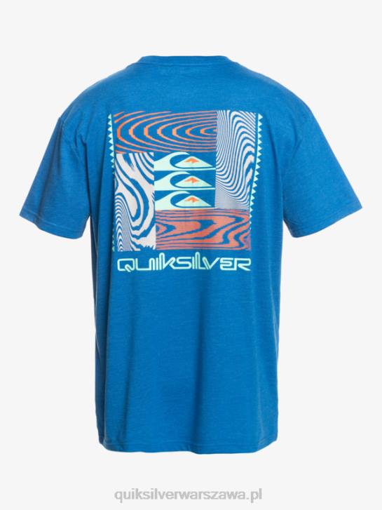 mężczyźni Quiksilver koszulka z wypaczonymi wzorami 4DBV1015 nurkowanie w kolorze niebieskim