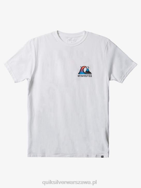 mężczyźni Quiksilver koszulka z zakolem rzeki 4DBV1518 biały