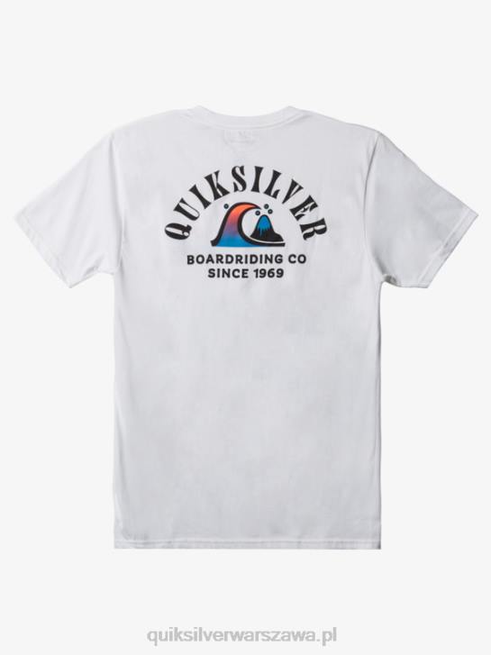 mężczyźni Quiksilver koszulka z zakolem rzeki 4DBV1518 biały