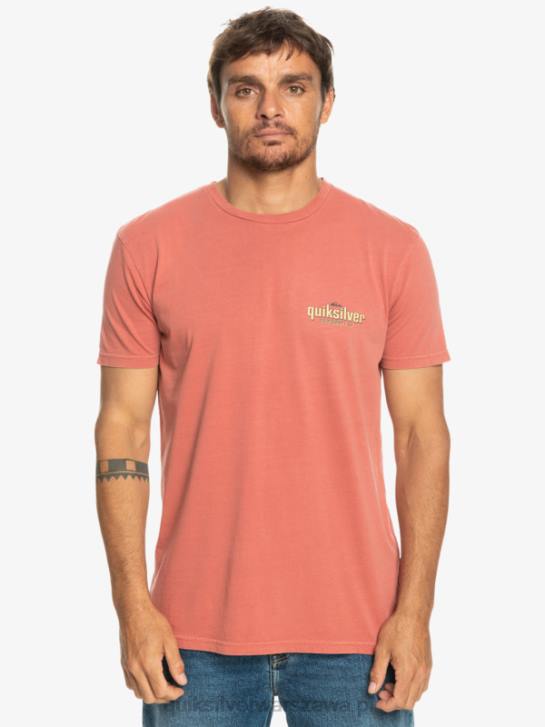 mężczyźni Quiksilver koszulka ze słowami 4DBV935 Marsala