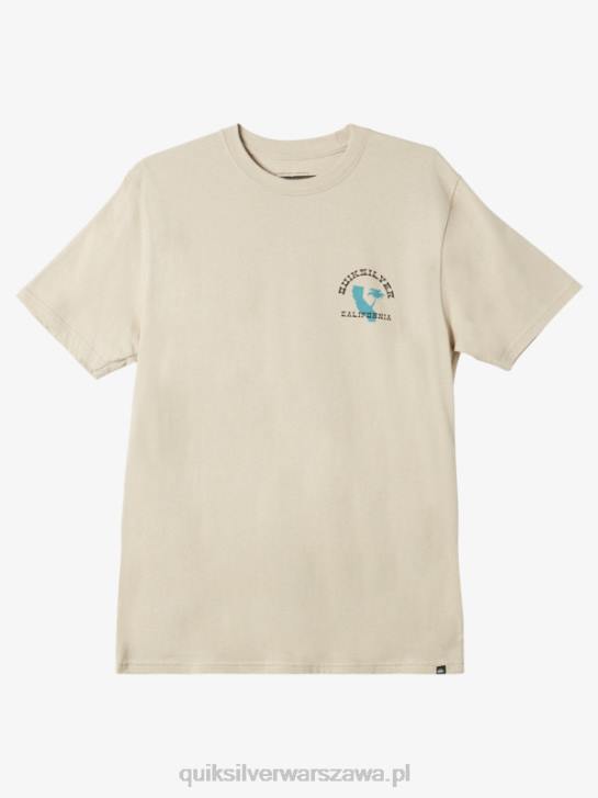 mężczyźni Quiksilver kultowa koszulka z kalifornijskiego westernu 4DBV1228 szarobrązowy plac