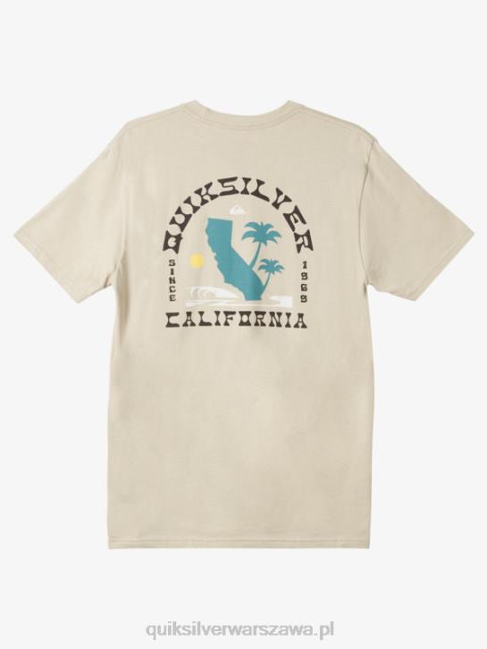 mężczyźni Quiksilver kultowa koszulka z kalifornijskiego westernu 4DBV1228 szarobrązowy plac