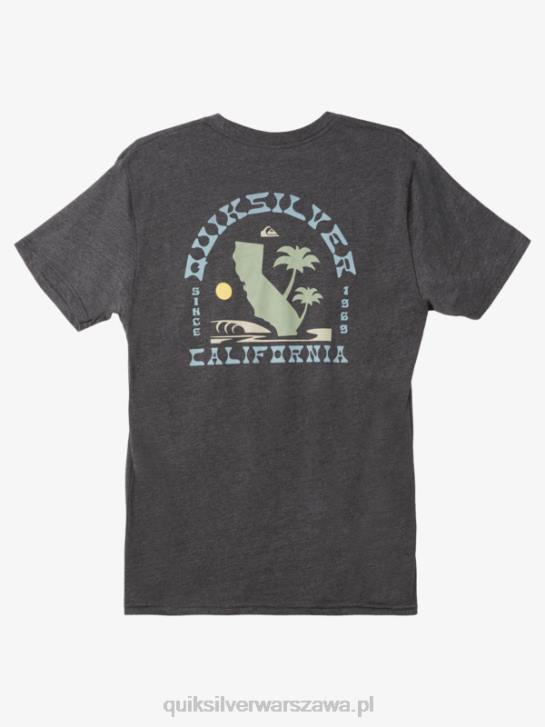 mężczyźni Quiksilver kultowa koszulka z kalifornijskiego westernu 4DBV1229 wrzos węglowy