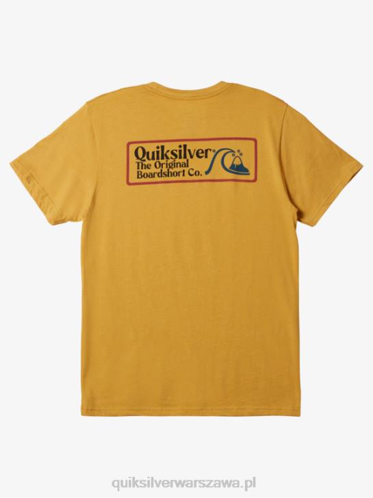 mężczyźni Quiksilver kwadratowa koszulka biz mod 4DBV1190 jasny złoty wrzos