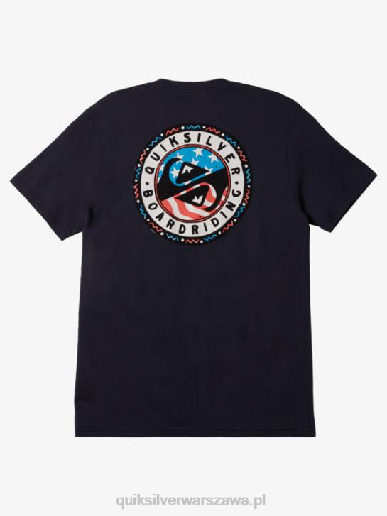 mężczyźni Quiksilver letnia zabawna koszulka 4DBV468 granatowa marynarka