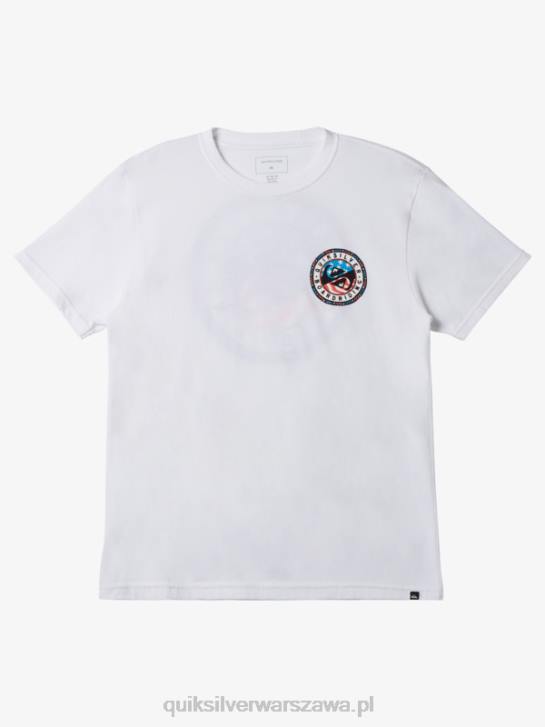 mężczyźni Quiksilver letnia zabawna koszulka 4DBV469 biały