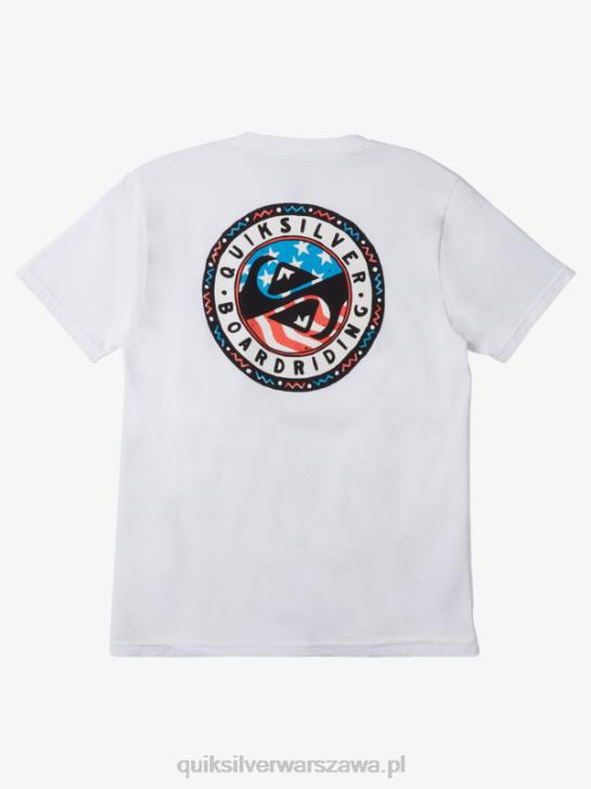 mężczyźni Quiksilver letnia zabawna koszulka 4DBV469 biały