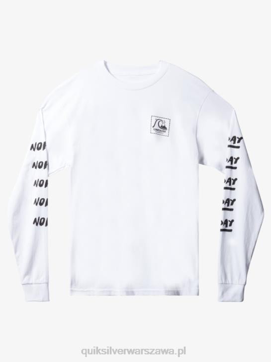 mężczyźni Quiksilver natas now koszulka z długim rękawem 4DBV1634 biały