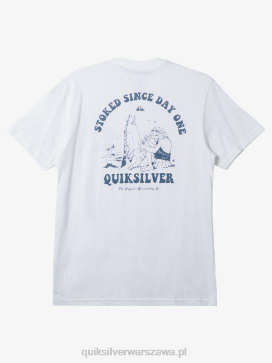 mężczyźni Quiksilver podekscytowany od pierwszego dnia t-shirt 4DBV230 biały