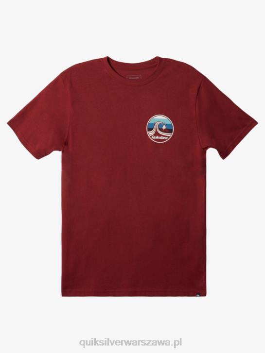 mężczyźni Quiksilver port zawinięcia t-shirt 4DBV1512 wino rubinowe