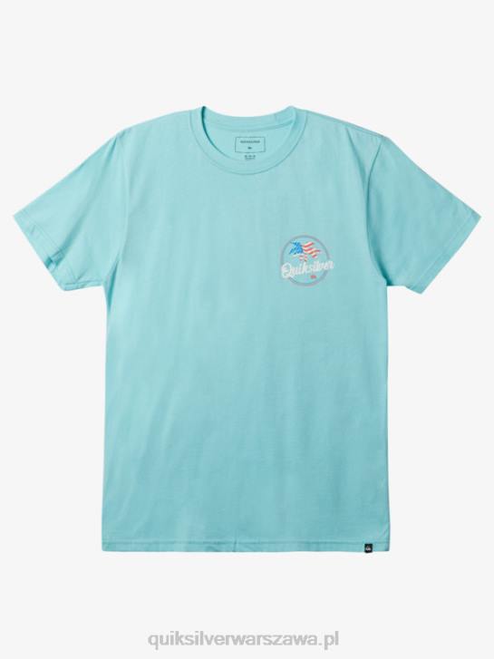 mężczyźni Quiksilver przewiewna koszulka w palmy 4DBV236 anioł niebieski