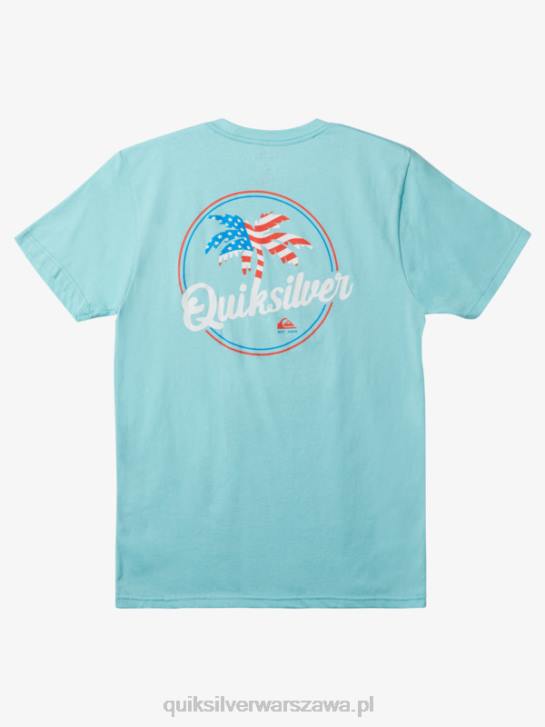 mężczyźni Quiksilver przewiewna koszulka w palmy 4DBV236 anioł niebieski