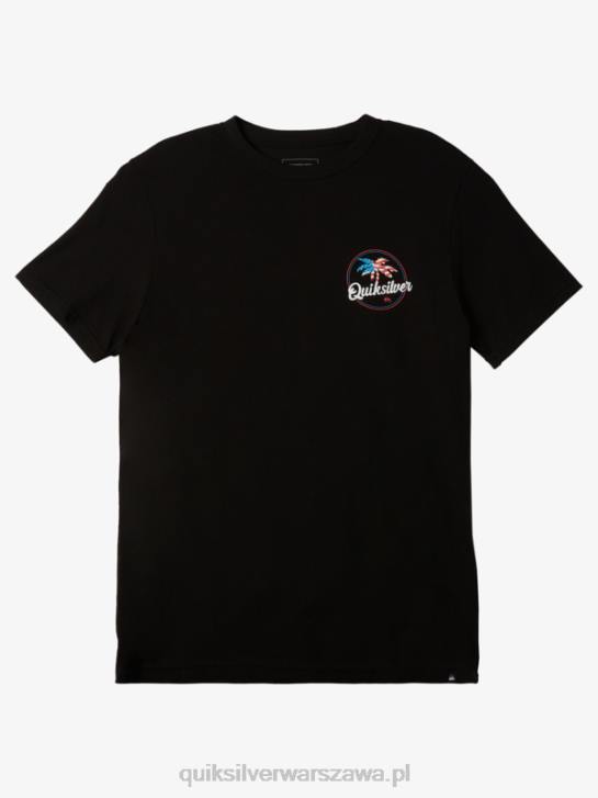 mężczyźni Quiksilver przewiewna koszulka w palmy 4DBV237 czarny