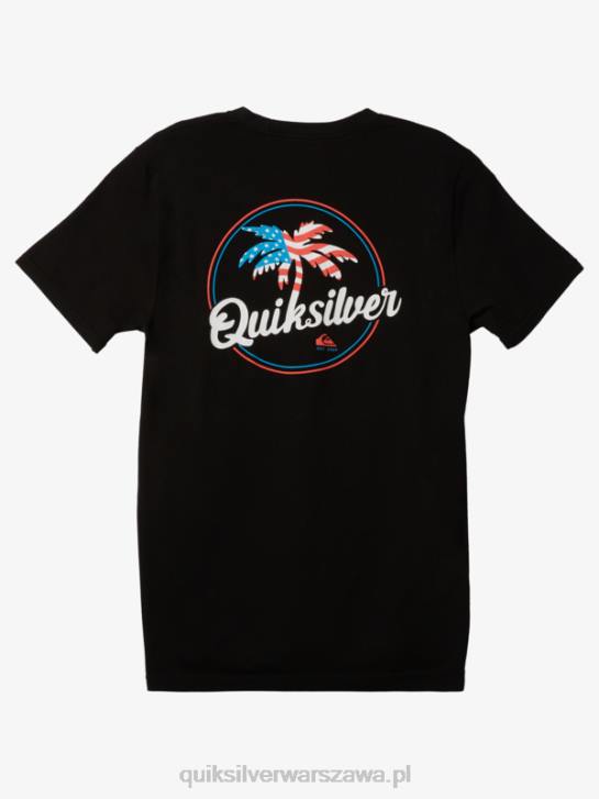 mężczyźni Quiksilver przewiewna koszulka w palmy 4DBV237 czarny