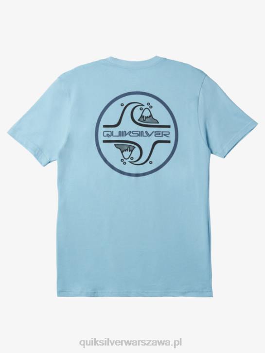 mężczyźni Quiksilver rdzeń bubble t-shirt 4DBV1026 niebieskie niebo