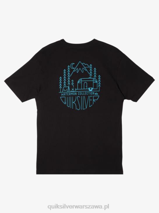 mężczyźni Quiksilver t-shirt Waterman Outdoor Livin 4DBV56 czarny