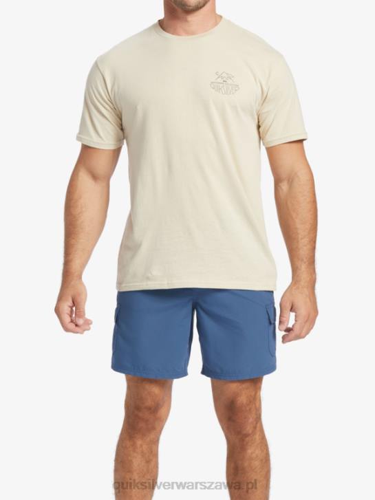 mężczyźni Quiksilver t-shirt Waterman Outdoor Livin 4DBV57 brązowy ryż