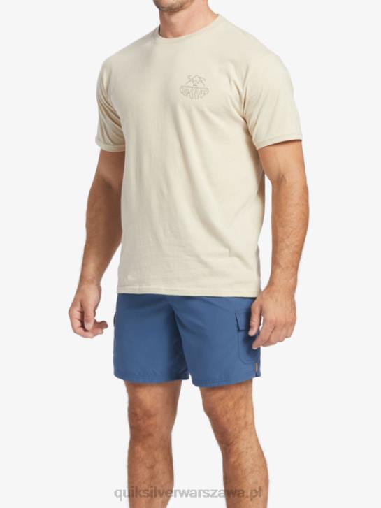 mężczyźni Quiksilver t-shirt Waterman Outdoor Livin 4DBV57 brązowy ryż