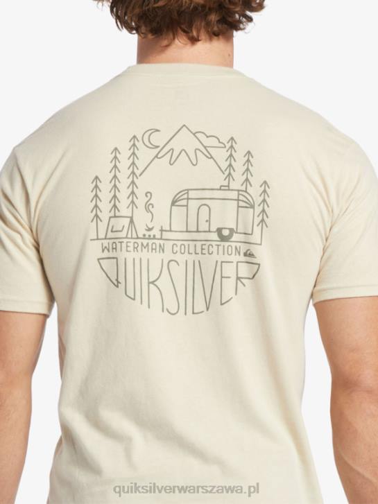 mężczyźni Quiksilver t-shirt Waterman Outdoor Livin 4DBV57 brązowy ryż