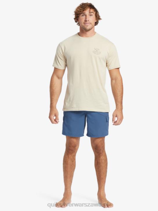 mężczyźni Quiksilver t-shirt Waterman Outdoor Livin 4DBV57 brązowy ryż