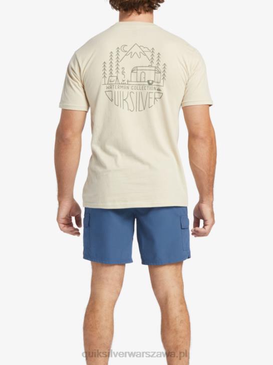 mężczyźni Quiksilver t-shirt Waterman Outdoor Livin 4DBV57 brązowy ryż