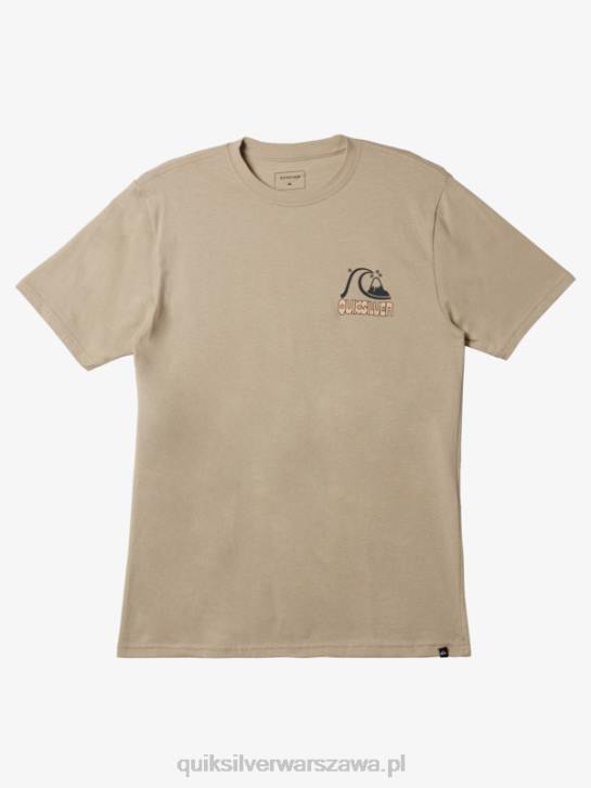 mężczyźni Quiksilver t-shirt wznieś się i zabłyśnij 4DBV1116 szarobrązowy plac