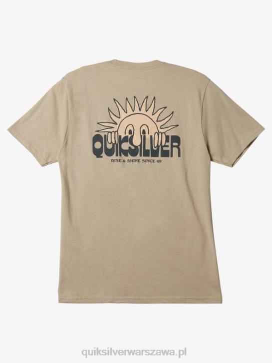 mężczyźni Quiksilver t-shirt wznieś się i zabłyśnij 4DBV1116 szarobrązowy plac