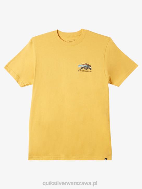 mężczyźni Quiksilver t-shirt z kalifornijskim słońcem 4DBV1183 jasne złoto