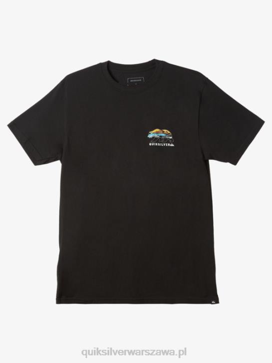 mężczyźni Quiksilver t-shirt z kalifornijskim słońcem 4DBV1184 czarny