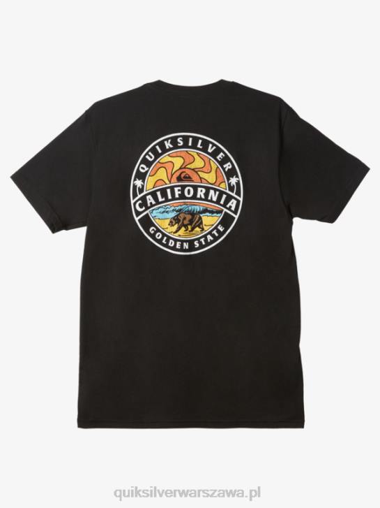 mężczyźni Quiksilver t-shirt z kalifornijskim słońcem 4DBV1184 czarny