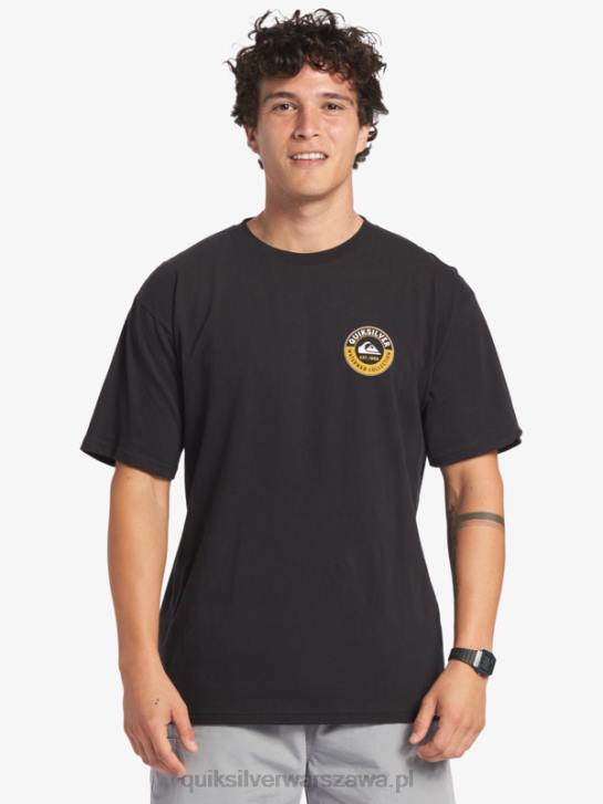 mężczyźni Quiksilver t-shirt z rekinem wodnym 4DBV40 czarny