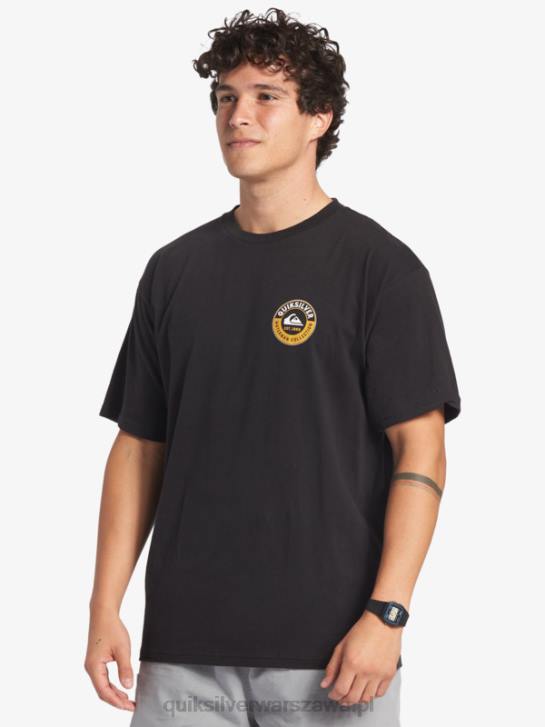 mężczyźni Quiksilver t-shirt z rekinem wodnym 4DBV40 czarny