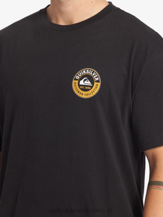 mężczyźni Quiksilver t-shirt z rekinem wodnym 4DBV40 czarny