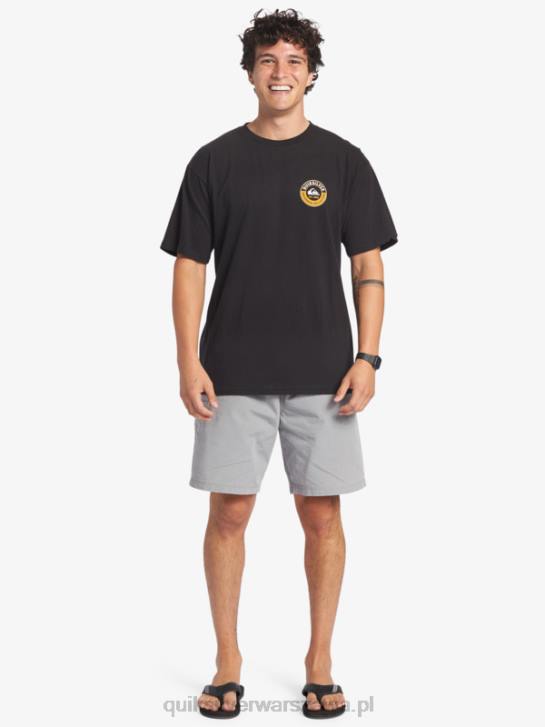 mężczyźni Quiksilver t-shirt z rekinem wodnym 4DBV40 czarny
