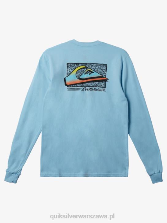 mężczyźni Quiksilver wyblakły t-shirt w stylu retro 4DBV1212 niebieskie niebo