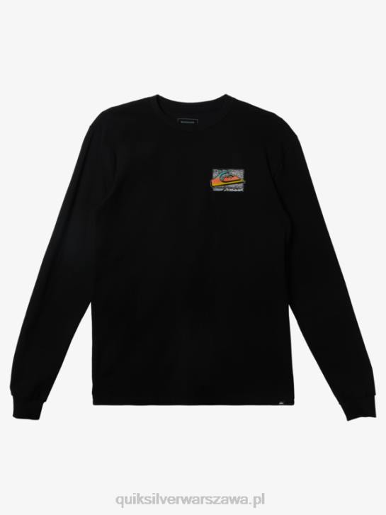 mężczyźni Quiksilver wyblakły t-shirt w stylu retro 4DBV1213 czarny