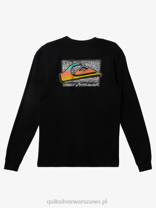 mężczyźni Quiksilver wyblakły t-shirt w stylu retro 4DBV1213 czarny