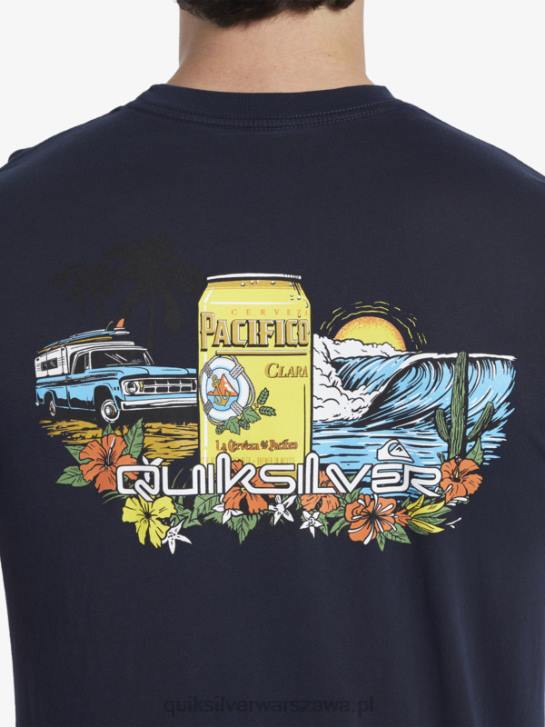 mężczyźni Quiksilver x Pacifico koszulka z blokadą 4DBV1 granatowa marynarka