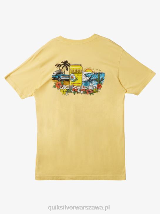 mężczyźni Quiksilver x Pacifico koszulka z blokadą 4DBV2 złoto