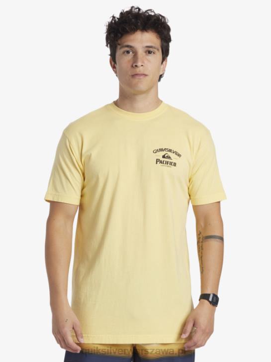 mężczyźni Quiksilver x Pacifico koszulka z blokadą 4DBV2 złoto