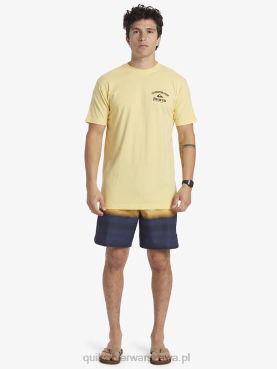mężczyźni Quiksilver x Pacifico koszulka z blokadą 4DBV2 złoto
