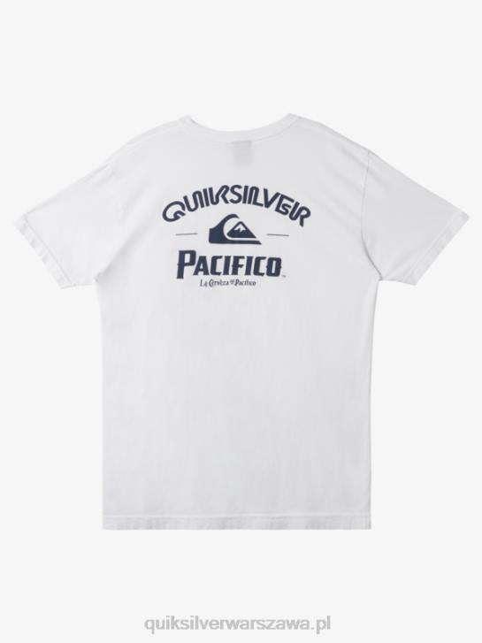 mężczyźni Quiksilver x Pacifico prosta koszulka strzelca 4DBV7 biały