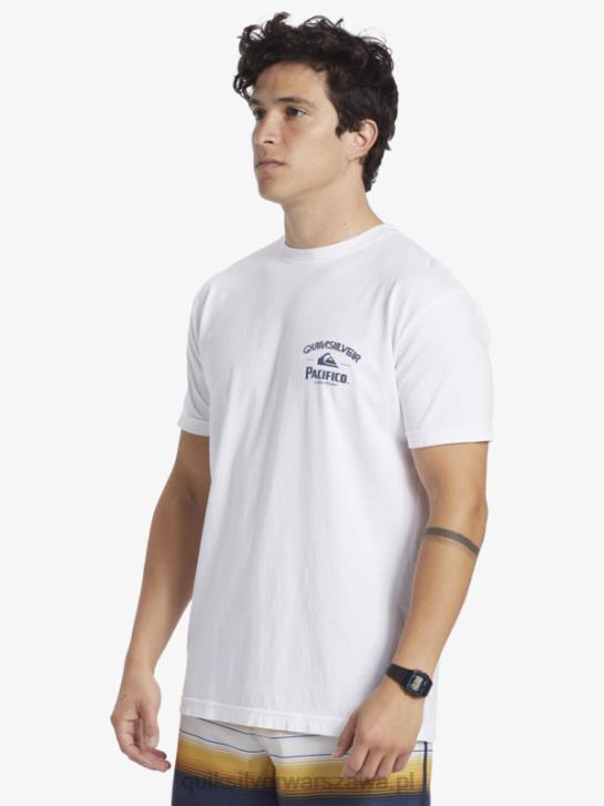 mężczyźni Quiksilver x Pacifico prosta koszulka strzelca 4DBV7 biały