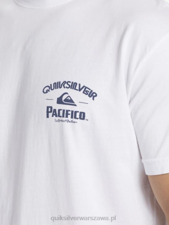 mężczyźni Quiksilver x Pacifico prosta koszulka strzelca 4DBV7 biały