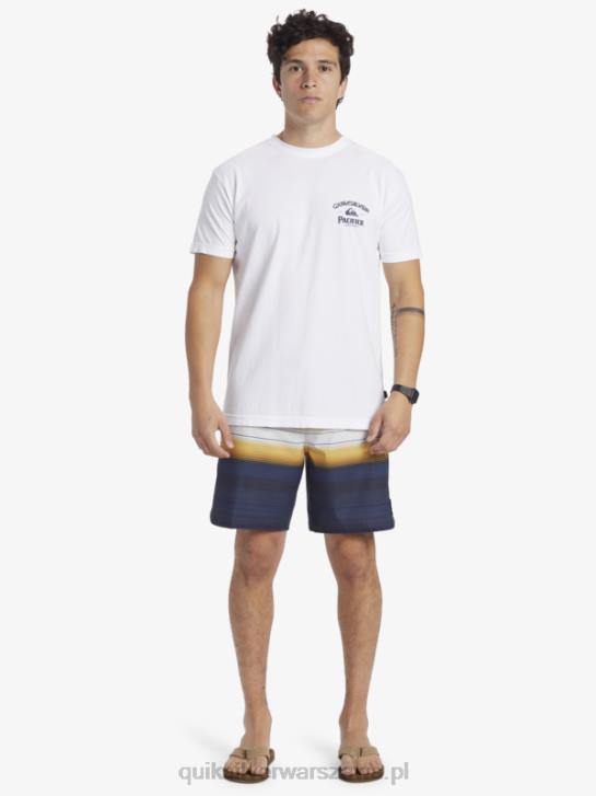 mężczyźni Quiksilver x Pacifico prosta koszulka strzelca 4DBV7 biały
