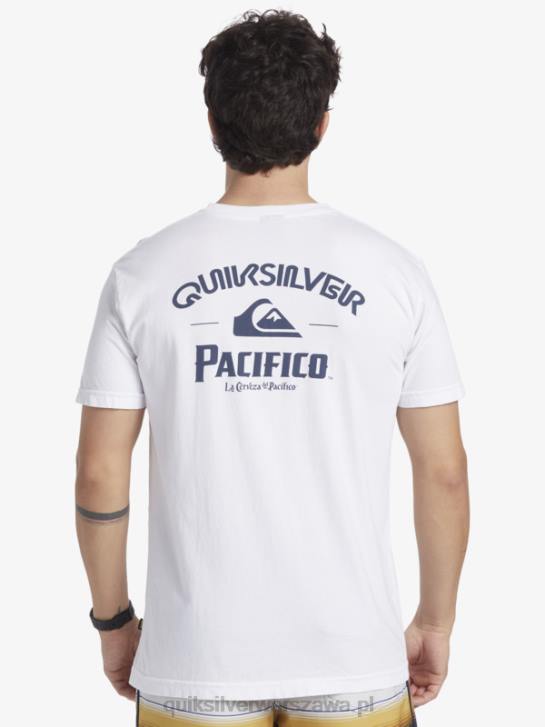 mężczyźni Quiksilver x Pacifico prosta koszulka strzelca 4DBV7 biały