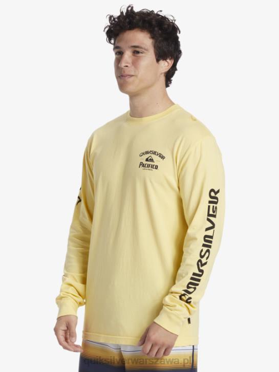 mężczyźni Quiksilver x Pacifico prosta koszulka z długim rękawem 4DBV5 złoto