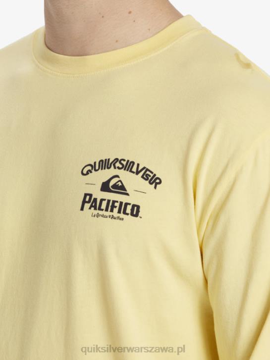 mężczyźni Quiksilver x Pacifico prosta koszulka z długim rękawem 4DBV5 złoto